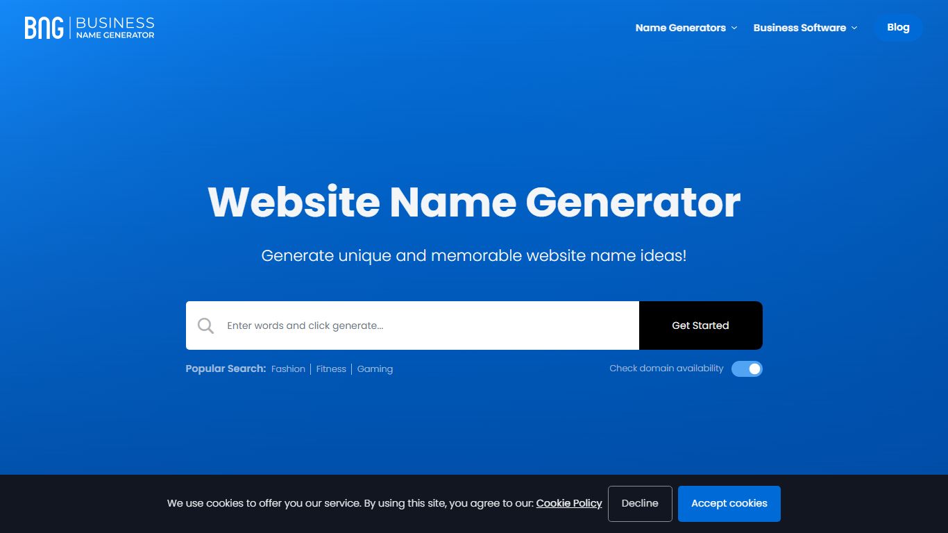 FREE Website Name Generator + [Instant Availability Check!]